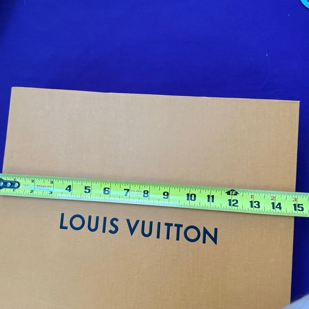 Authentic Louis Vuitton Empty Gift Box with Ribbon & Envelope 13”x16”x4”